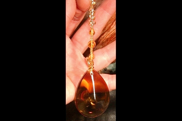 Glowing Amber Suncatcher