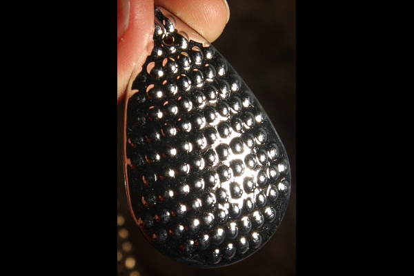 Peacock Crystal with Dark Chocolate Cat`s Eye Suncatcher