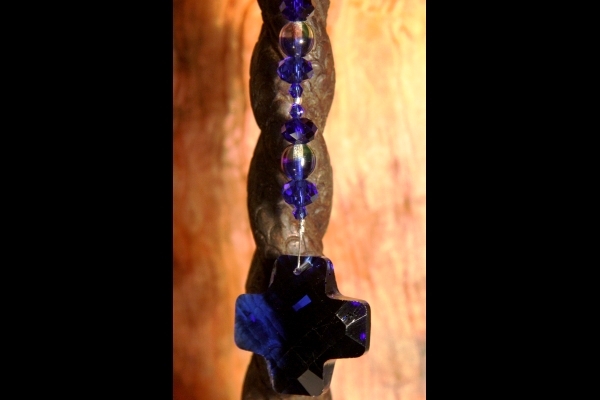Blue on Blue Crystal Suncatcher