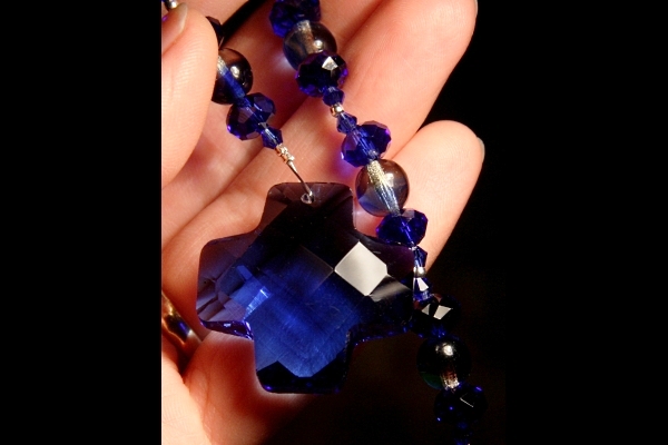 Blue on Blue Crystal Suncatcher